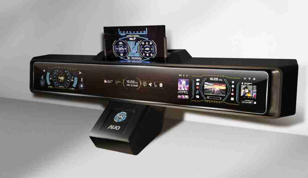 至成国际Micro LED沉浸式车舱显示方案结合 可卷式、、、可伸缩的Micro LED应用并可呈现不同的质感纹路，，，，展现人性化设计